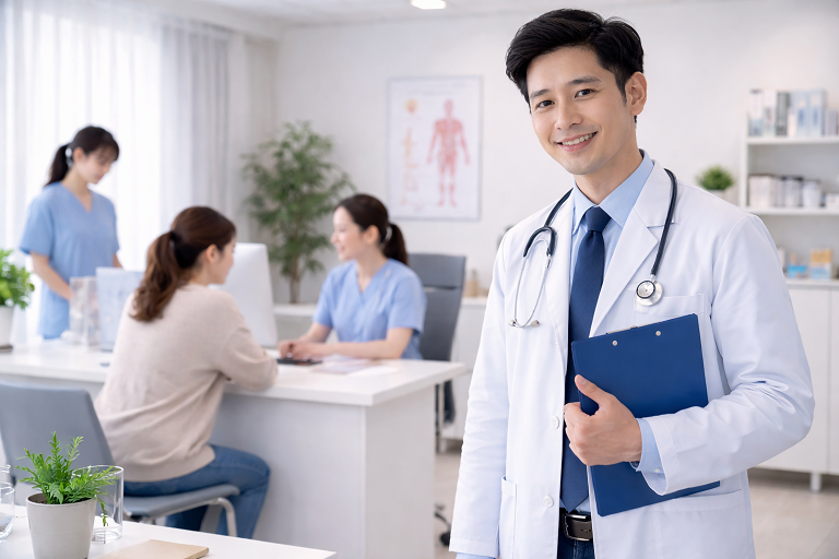 บรรยากาศคลินิกจริง น่าเชื่อถือ (ไม่มีตัวหนังสือในภาพ)